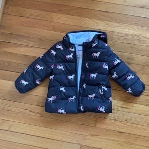 Old Navy unicorn puffer coat